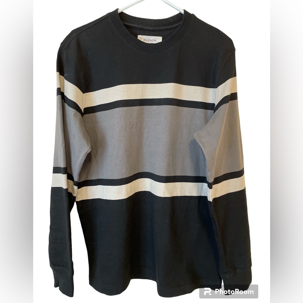 Hudson North striped crew neck sweater